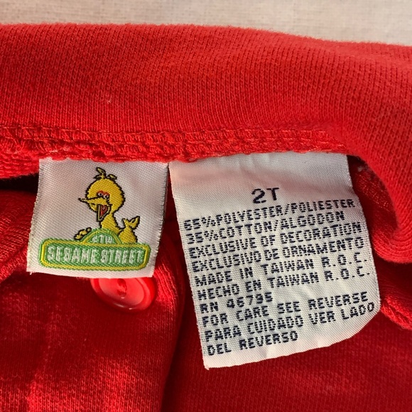 Sesame Street Vintage Red Jacket or Sweater with Embroidered Zoe Loves ABC’s 2T - Picture 3 of 10